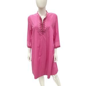 Vintage Laurèl/ Escada Dress Women’s Size 12 Cotton/ Silk Blend Long Sleeve Pink
